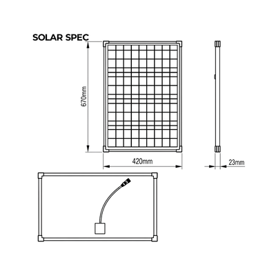 Waterhouse Solar Pond and Fountain Pump Kit 3500L/H with two 35W solar panels providing 70W total solar power, 18V 32W submersible water pump, 5m cable and ground spikes for garden ponds, fountains and outdoor water features.
