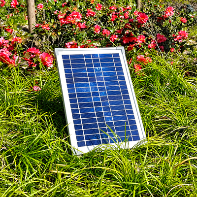 Waterhouse Solar Pond and Fountain Pump Kit 680L/H with 12W solar panel, 18V submersible fountain pump, adjustable water flow, interchangeable fountain nozzles and mounting accessories for garden ponds and outdoor water features.