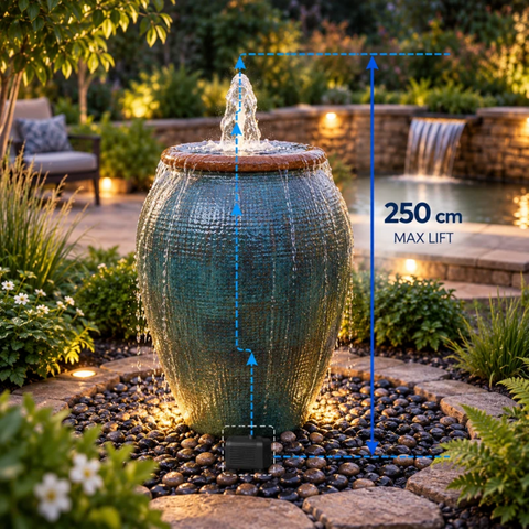 Waterhouse WH1200 1200 L/h Submersible Pond and Fountain Pump with 2.5m maximum lift for ponds, fountains and decorative water features