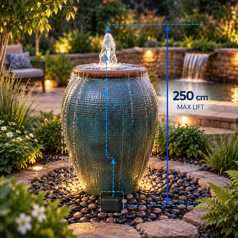 Waterhouse WH1200 1200 L/h Submersible Pond and Fountain Pump with 2.5m maximum lift for ponds, fountains and decorative water features