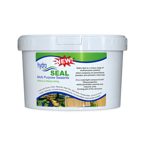 Hydro Seal 2kg charcoal cement-based waterproofing for garden ponds, fountains, water features, concrete and masonry surfaces