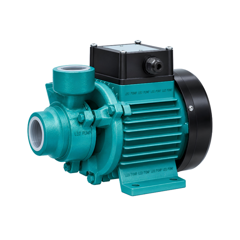 LEO XKM50 0.11kW single-phase peripheral water pump with brass impeller, 1380L/h maximum flow and 2.1 bar shut-off pressure