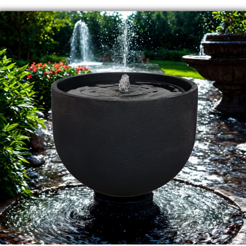 ZenSphere Fountain Bowl – Contemporary Outdoor Water Feature