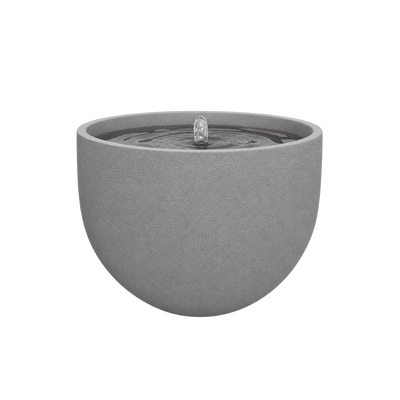 ZenSphere Fountain Bowl contemporary outdoor water feature for gardens, patios, courtyards and landscaped spaces