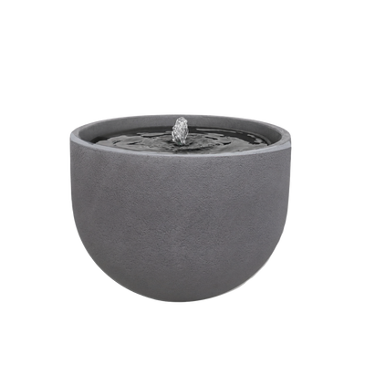 ZenSphere Fountain Bowl contemporary outdoor water feature for gardens, patios, courtyards and landscaped spaces