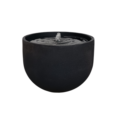 ZenSphere Fountain Bowl contemporary outdoor water feature for gardens, patios, courtyards and landscaped spaces