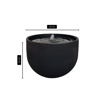 ZenSphere Fountain Bowl contemporary outdoor water feature for gardens, patios, courtyards and landscaped spaces
