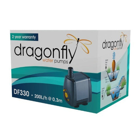 WATERHOUSE DRAGONFLY POND & FOUNTAIN PUMP 330 L/H 1.5M CABLE & 3 CORE PLUG