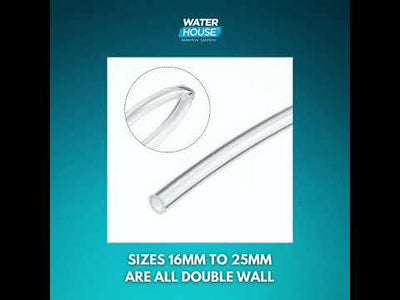 30 metre roll of 8mm clear flexible PVC tubing for pond pumps, aquariums, water features and low-pressure water or air connections