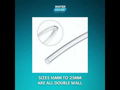 Load video: 30 metre roll of 8mm clear flexible PVC tubing for pond pumps, aquariums, water features and low-pressure water or air connections
